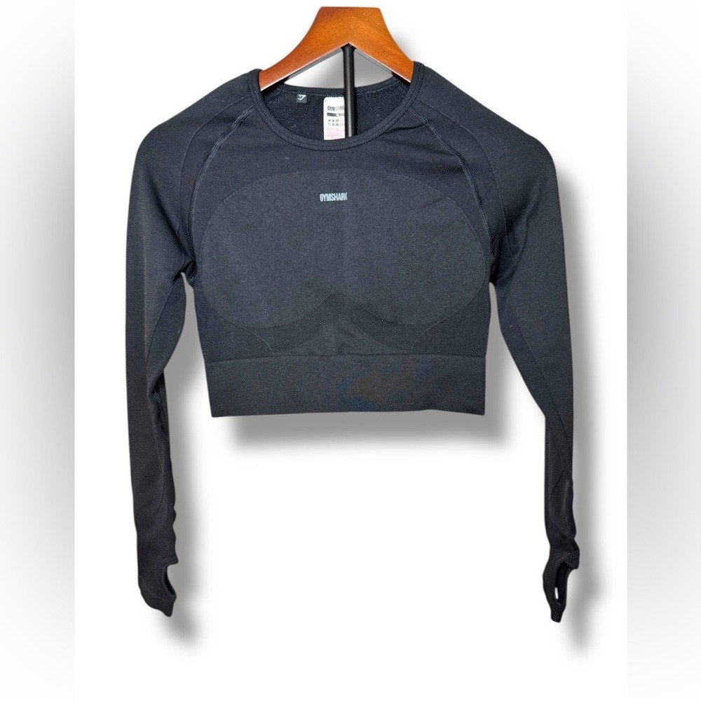 Gymshark Flex Long Sleeve Crop Top Sz Medium EUC